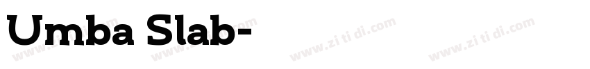 Umba Slab字体转换